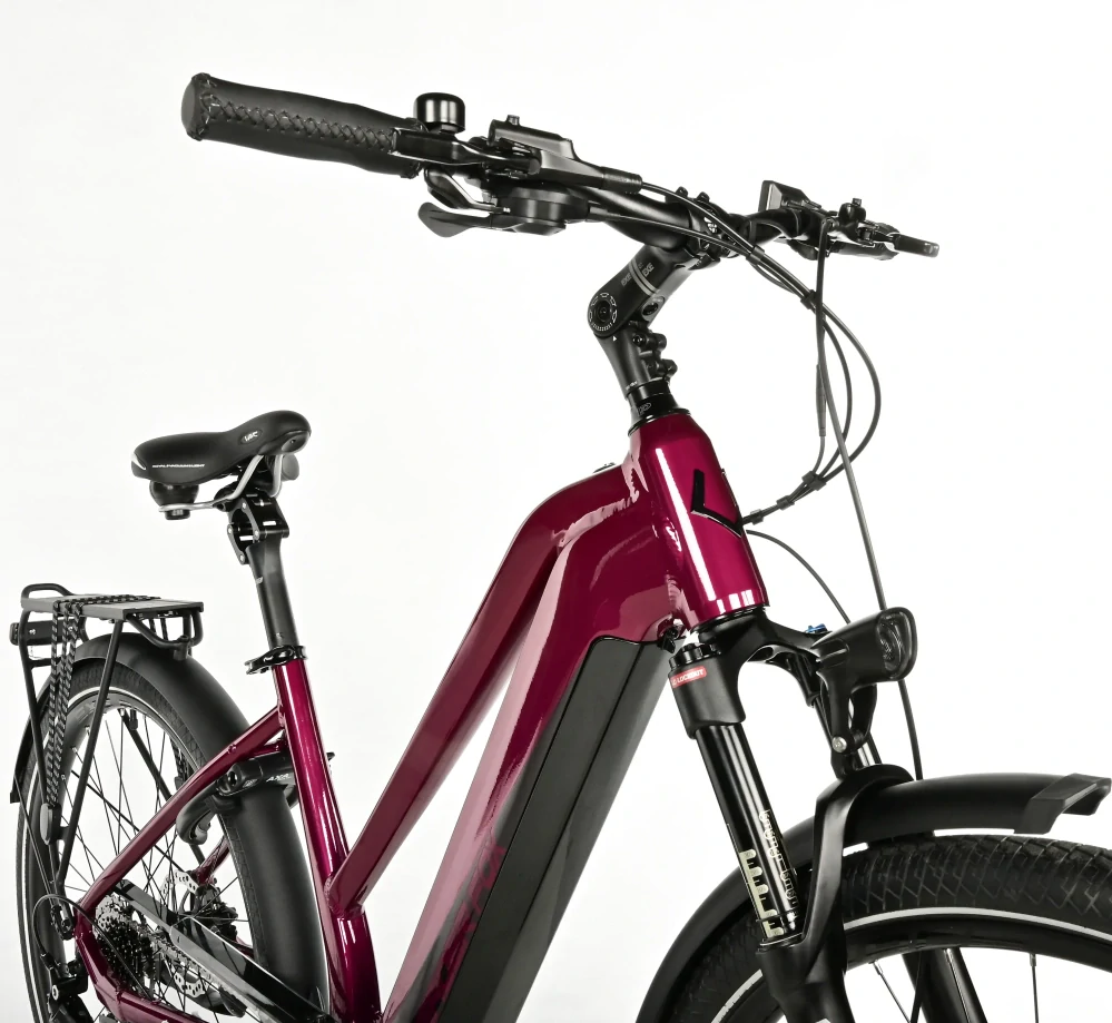 Elektrokolo Leader Fox LUCAS 28" DÁMSKÝ sytě červená